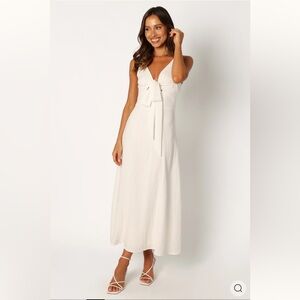 Petal and Pup Archer Midi dress in size large, white